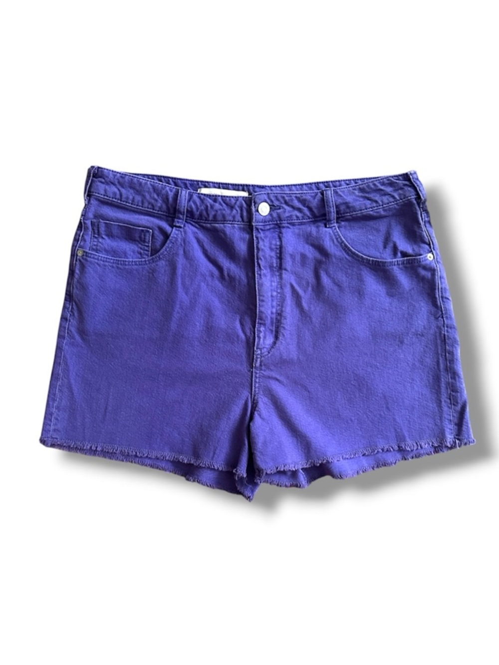 NWT Anthropologie Pilcro High Rise Purple Jean Shorts Women’s Sz 32 Summer Denim